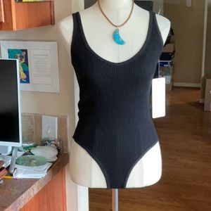 AURA Black Bodysuit Size M/L, NWT